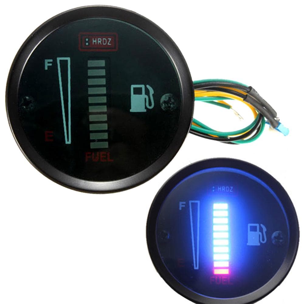 Automobile Motorcycle Modified Fuel Meter LED Display Fuel Level Gauge Automobile Motorcycle black