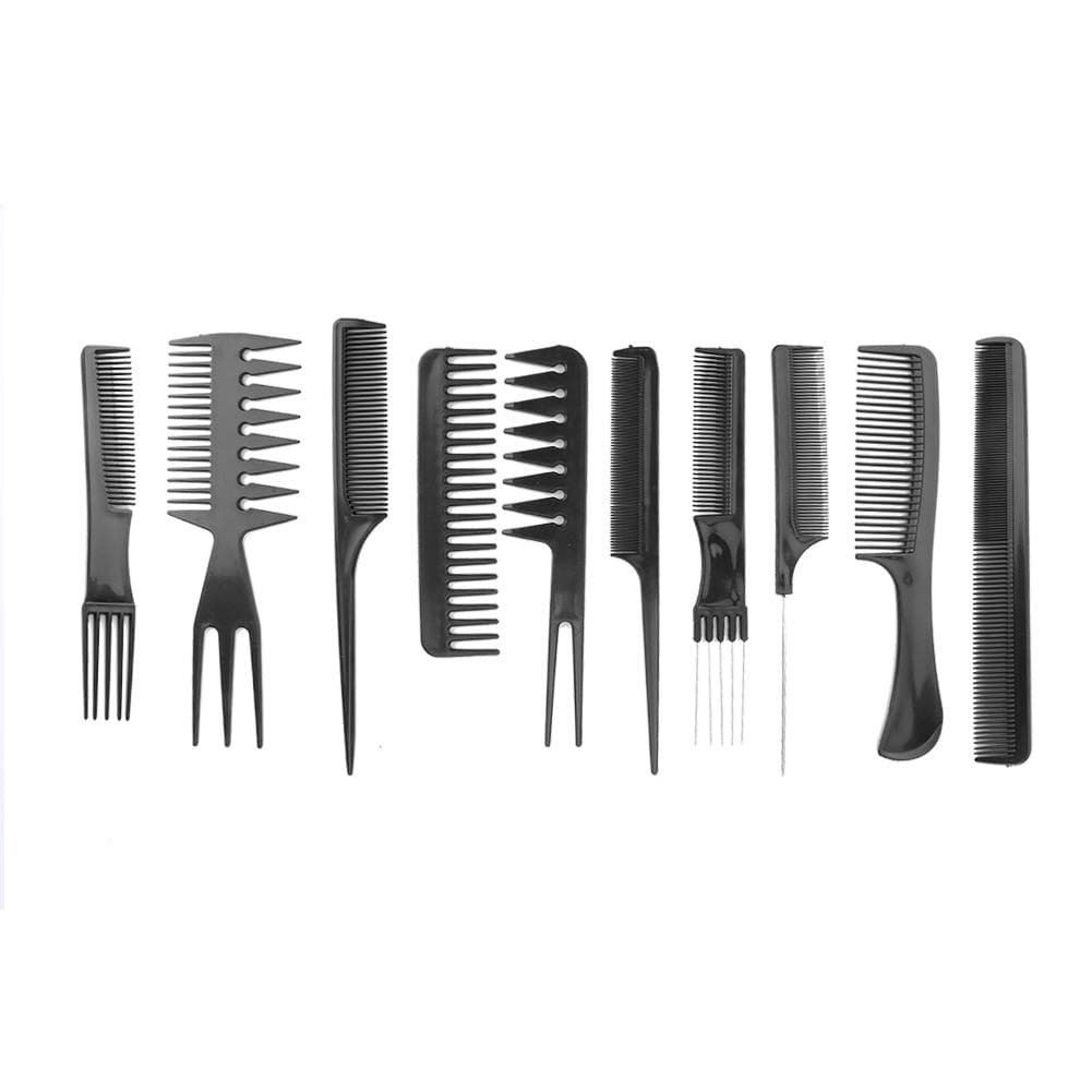 10pcs Set Professional Hair Styling Combs Salon Barber Combs for Different Functions