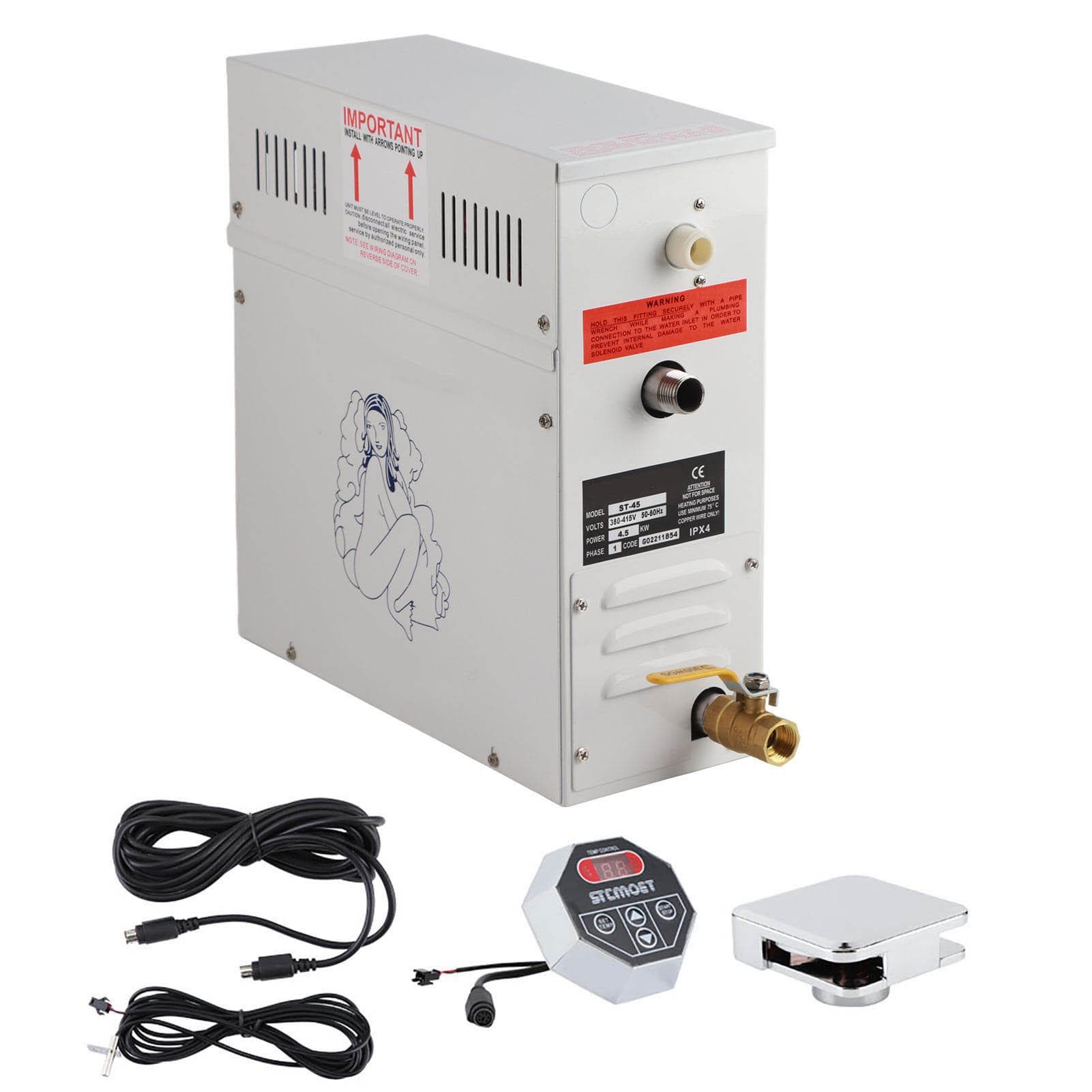 4.5KW Steam Generator Stainless Steel with LED Display Bathroom Sauna Machine for Home 380?415V