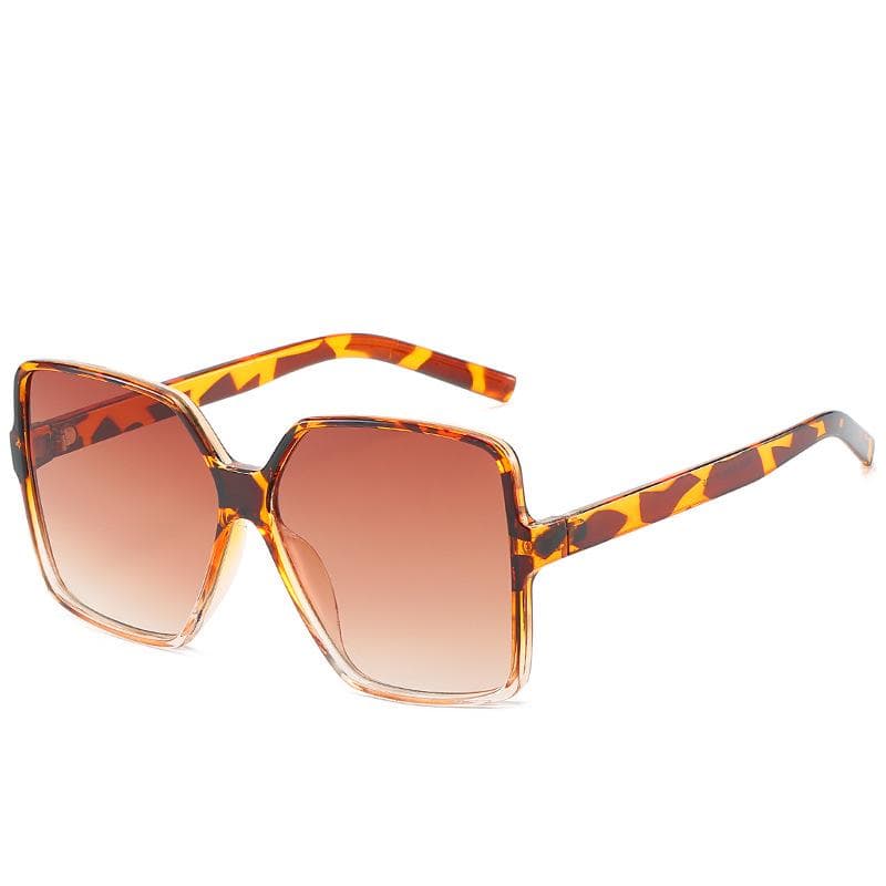 Higodoy Fashion Oversized Women Sunglasses UV400 Plastic Vintage Retro Gradient Square Designer Sun Glasses Female Oculos