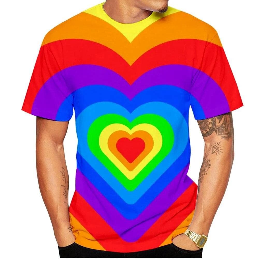 Fashion LGBT Rainbow Flag T Shirts 3D Print Men Woman Streetwear Short Sleeves T-Shirt Oversized Harajuku Kids Top Tees Clothing XXXXXL