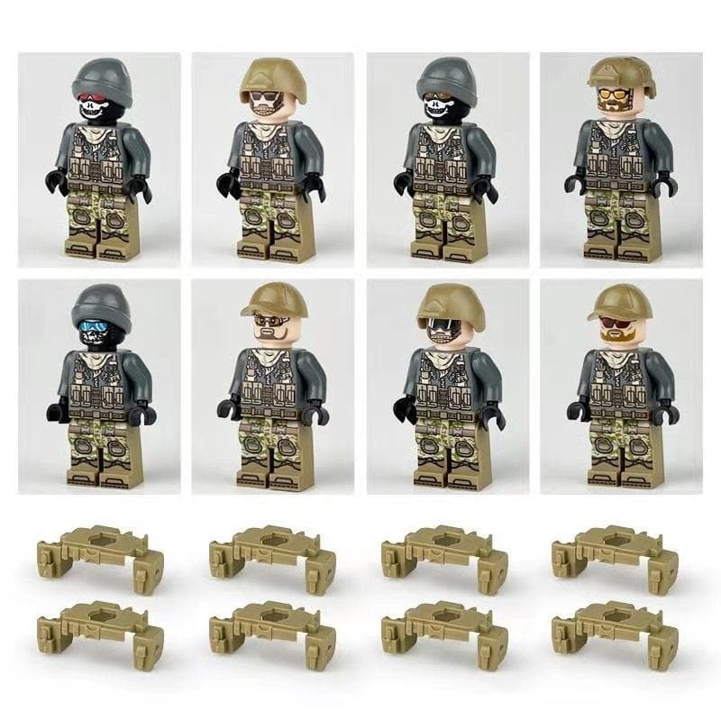 Military Specia Force Soldiers SWAT Gun Weapon Building Blocks Kit Bricks Sets Classic Arms Model Kids Toys