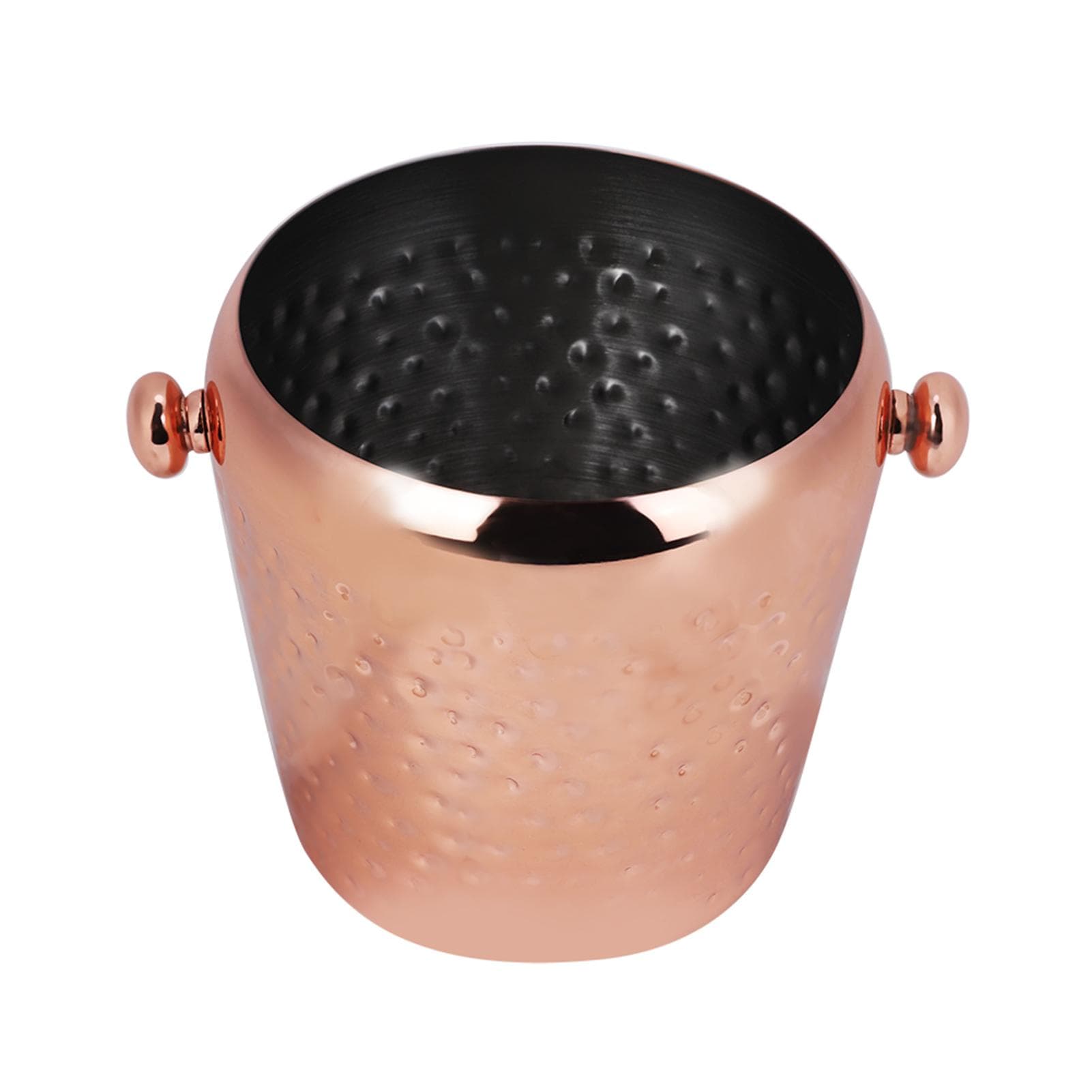 1L Stainless Steel Ice Bucket Ice Cube Container Bar Home Hotel Use (Rose Gold)