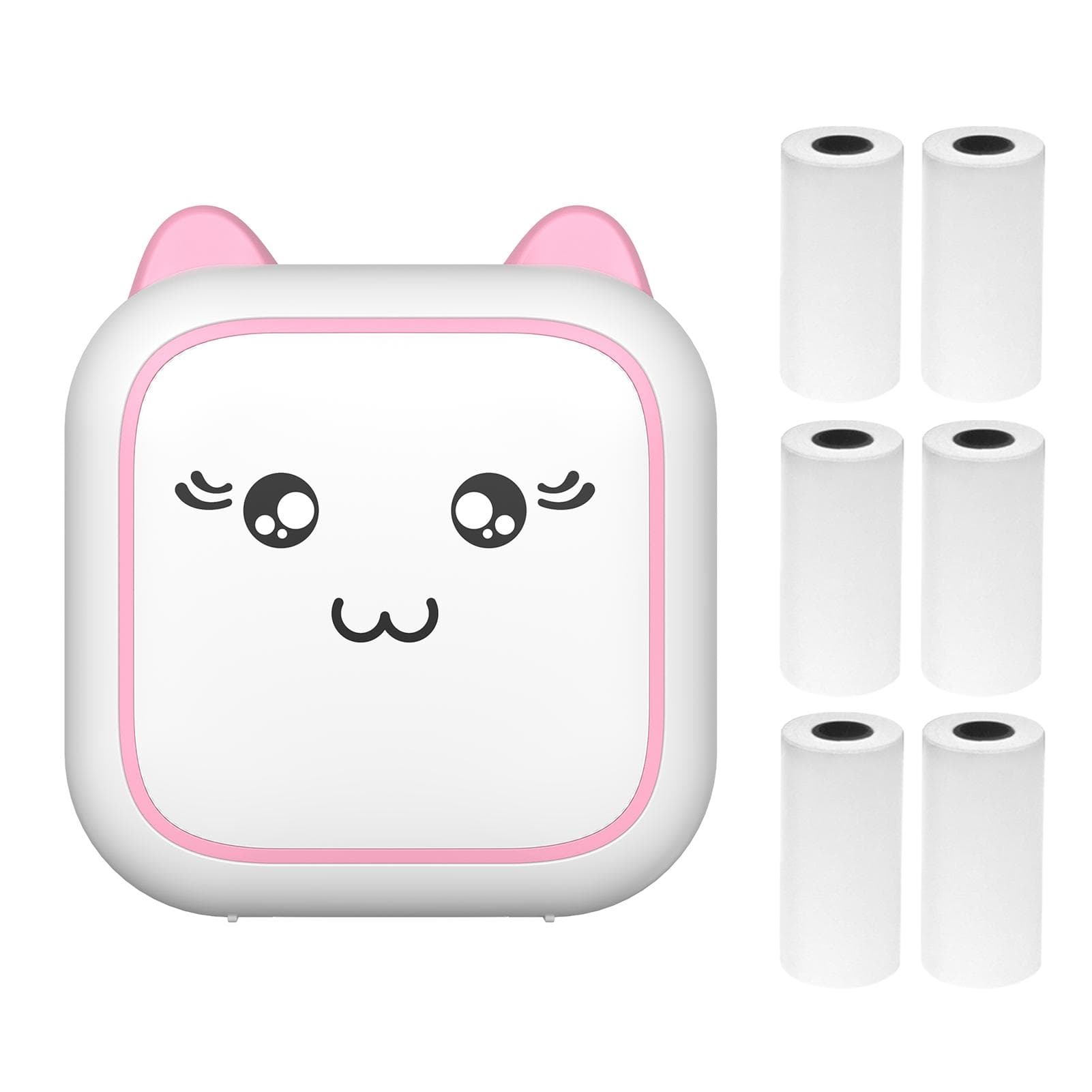 Mini Thermal Printer Multifunction Portable Sticker Maker Instant Photo Inkless Printing Support BT P-2 pink