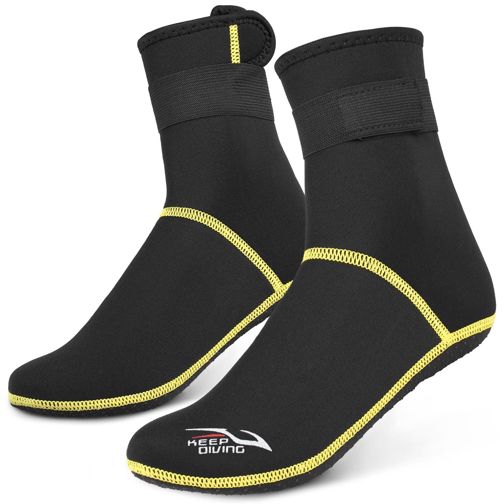Diving Socks 3mm Neoprene Beach Water Socks Thermal Wetsuit Boots Anti Slip Diving Socks for Rafting Snorkeling Sailing Swimming XXL black