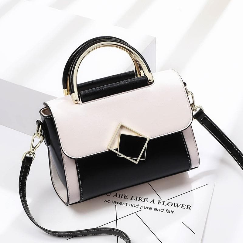Women's Leather Bag Spring/Summer Handbag Fashion Trend Commuter Crossbody Bag 21.5*10*16(cm)