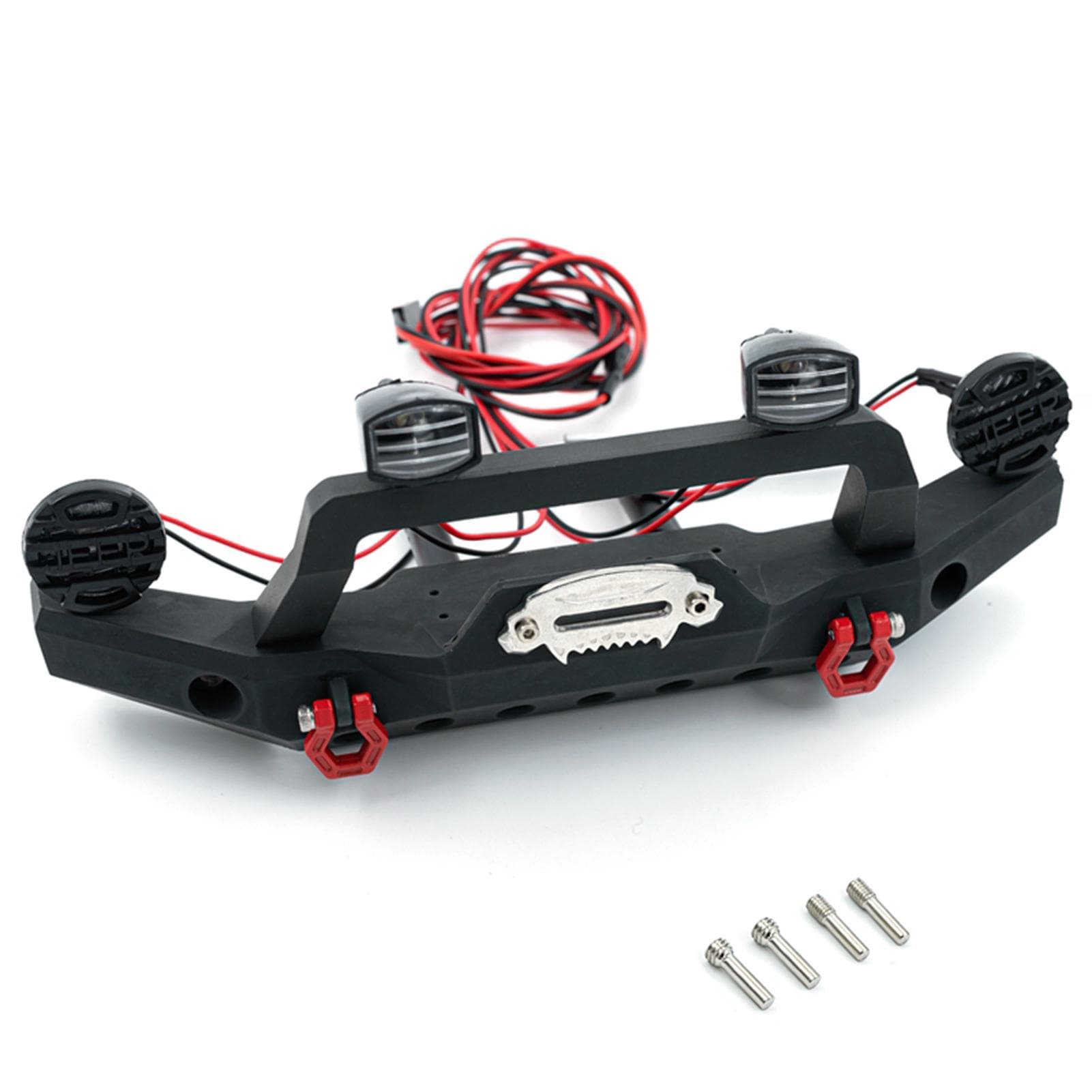 Aluminum Alloy Front Bumper Compatible with 1/10 TRX4 Axial SCX10 90046 SCX10 III AXI03007 AXI03003 black