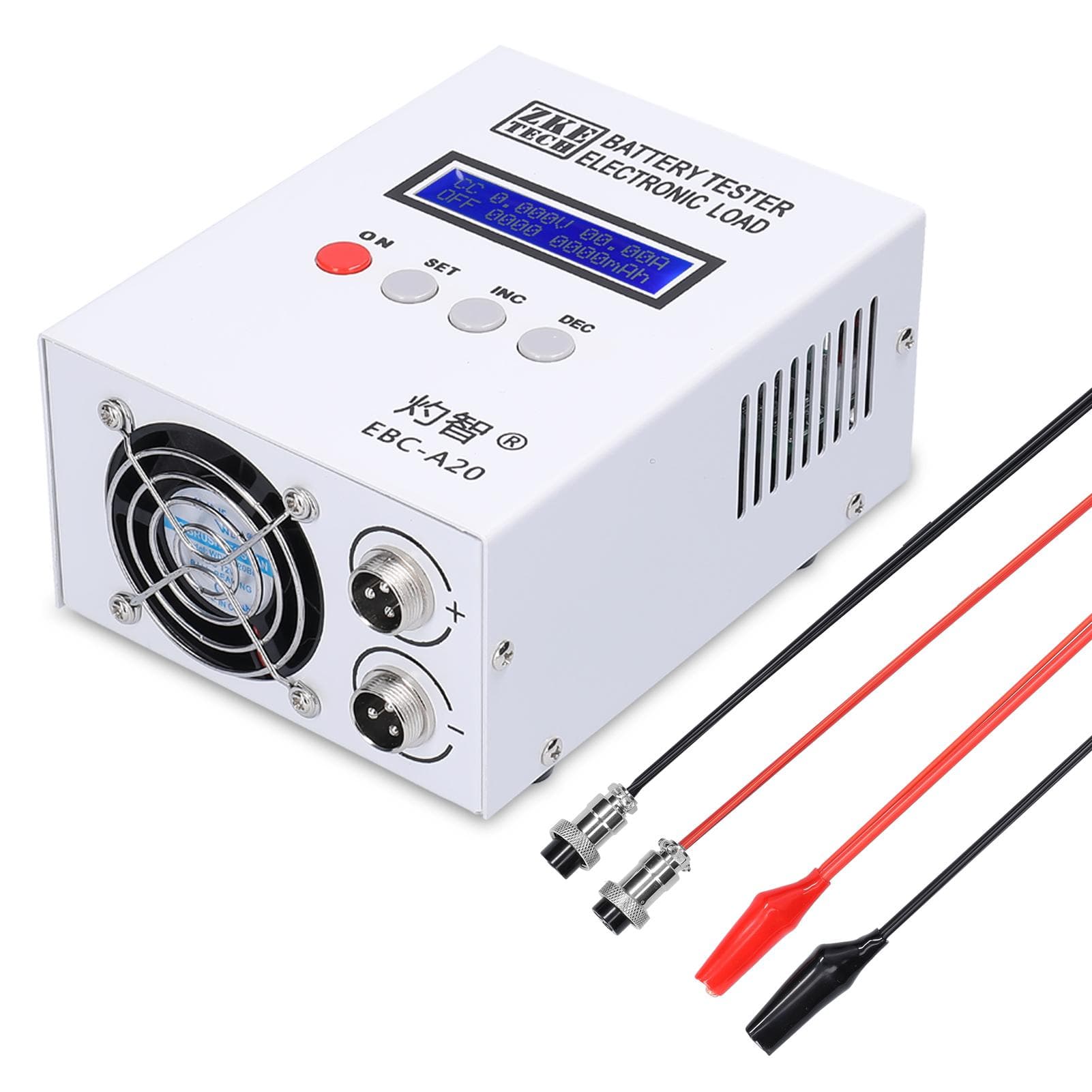 EBC-A20 Battery Tester 30V 20A 85W Lithium Lead-acid Batteries Capacity Test Device 5A Recharge 20A simple configuration multicolour