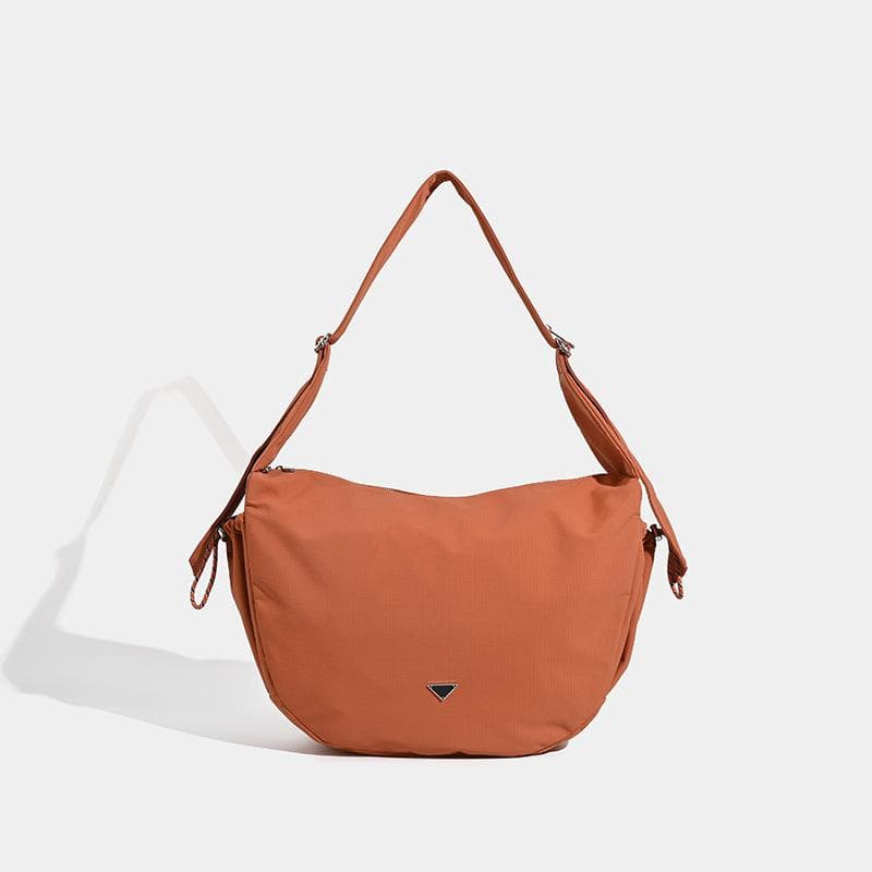 Solid Color Female Leisure Commuter Bag Large Capacity Sports Cycling Satchel Single Shoulder Large Female Student Female Bag orange