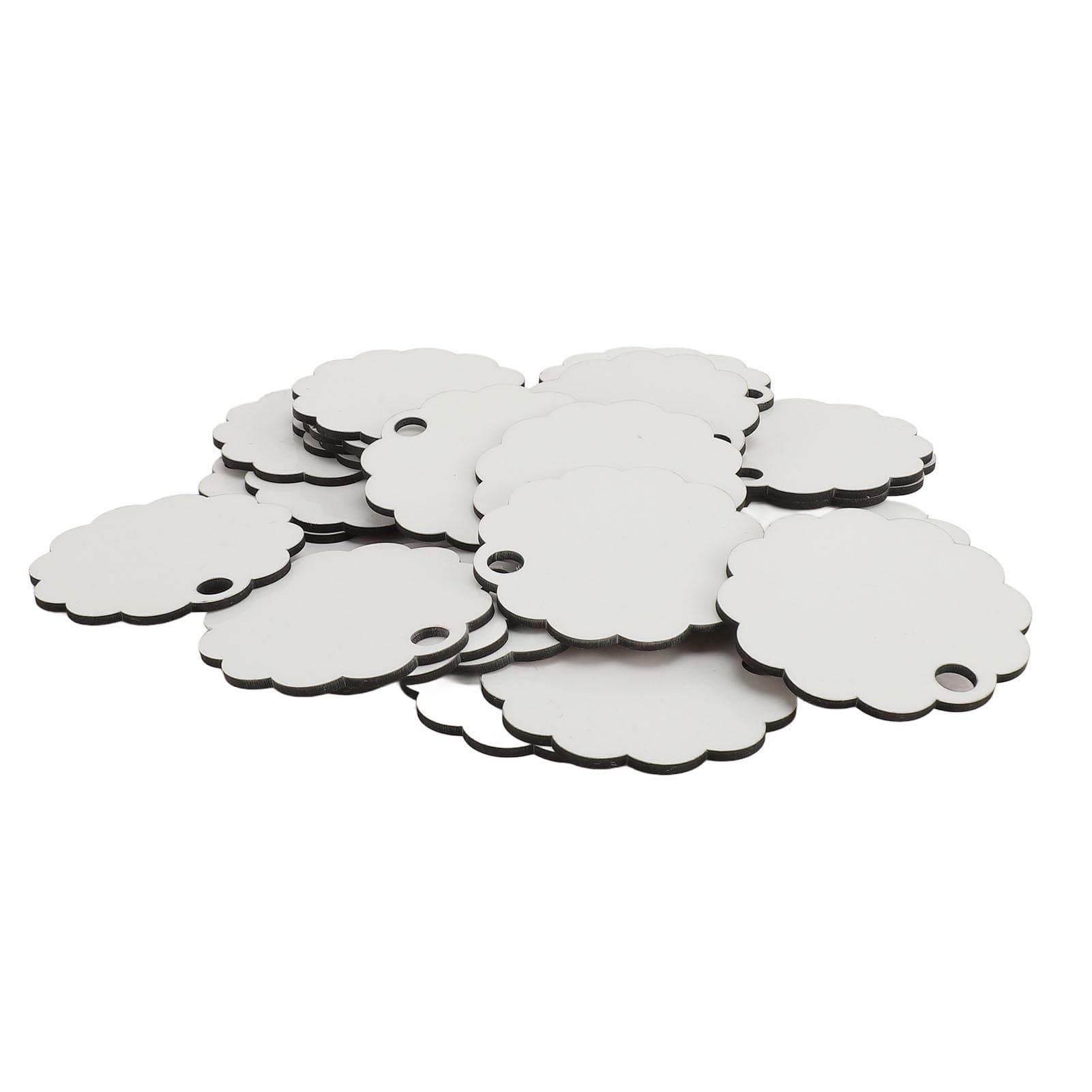 30 Pcs Heat Transfer Blank Name Plates Unfinished Blank Nameplates DIY Name Tag Blank Cup Card