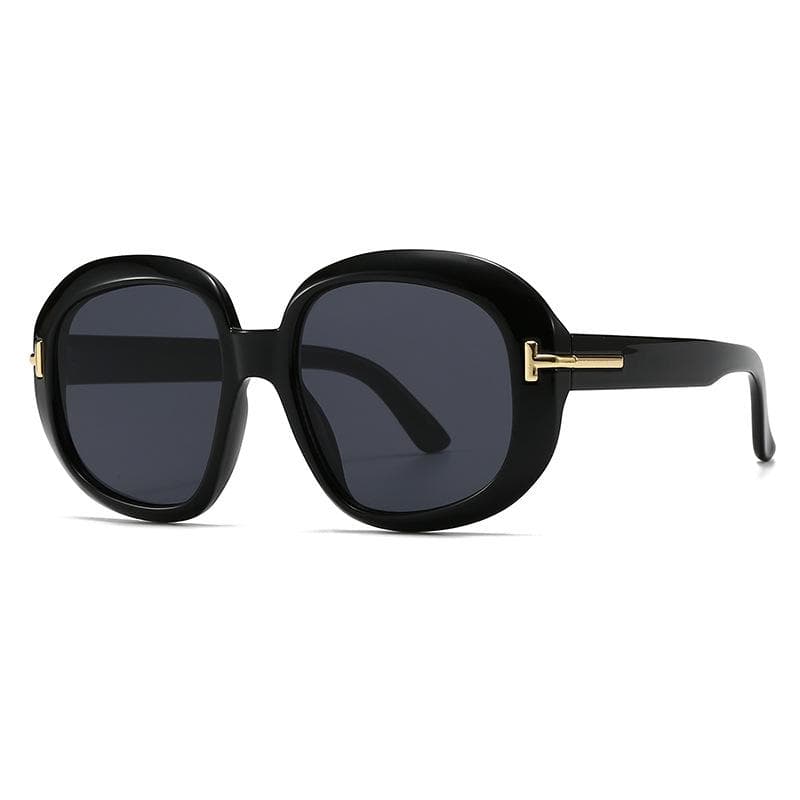 New Retro Tortoiseshell Gradient Oval Large Frame Women Sunglasses Trendy Punk UV400 Protection Stylish Jelly Color Design as picture