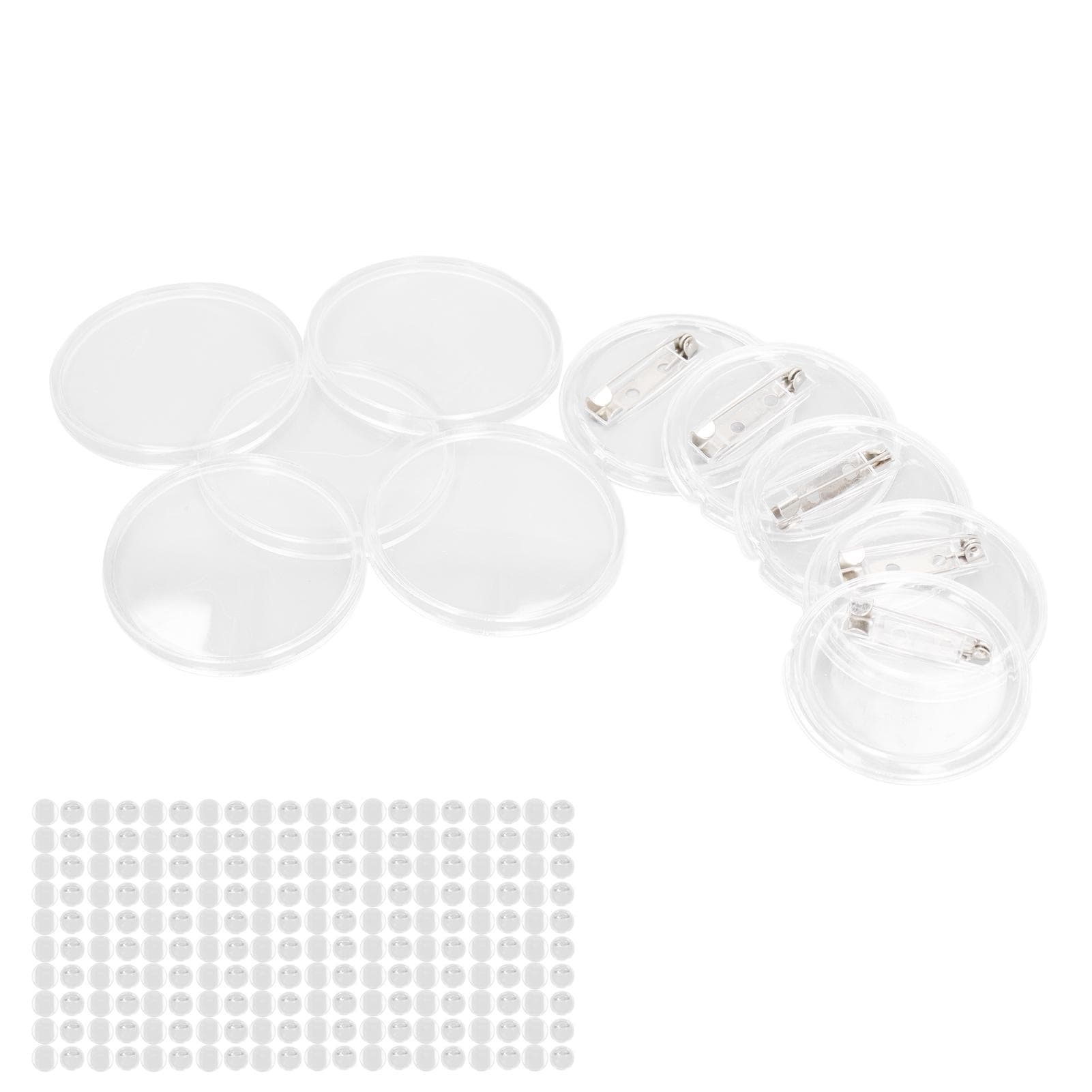 100sets Blank Badge Making Kit 25mm Transparent Wear Resistant Exquisite Workmanship Button Badge