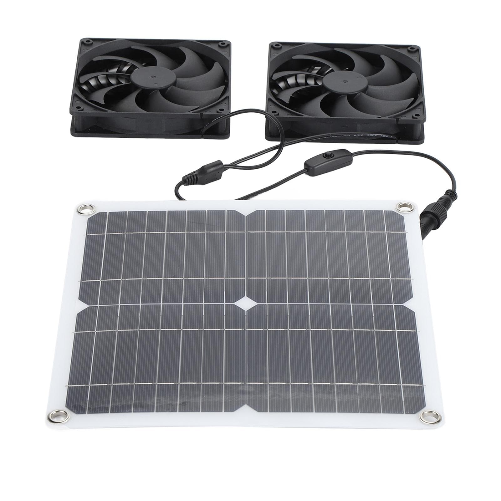12W 18V Solar Panel Fan Kit Solar Exhaust Fan Up to 3000 RPM IP65 Waterproof for Outside Small