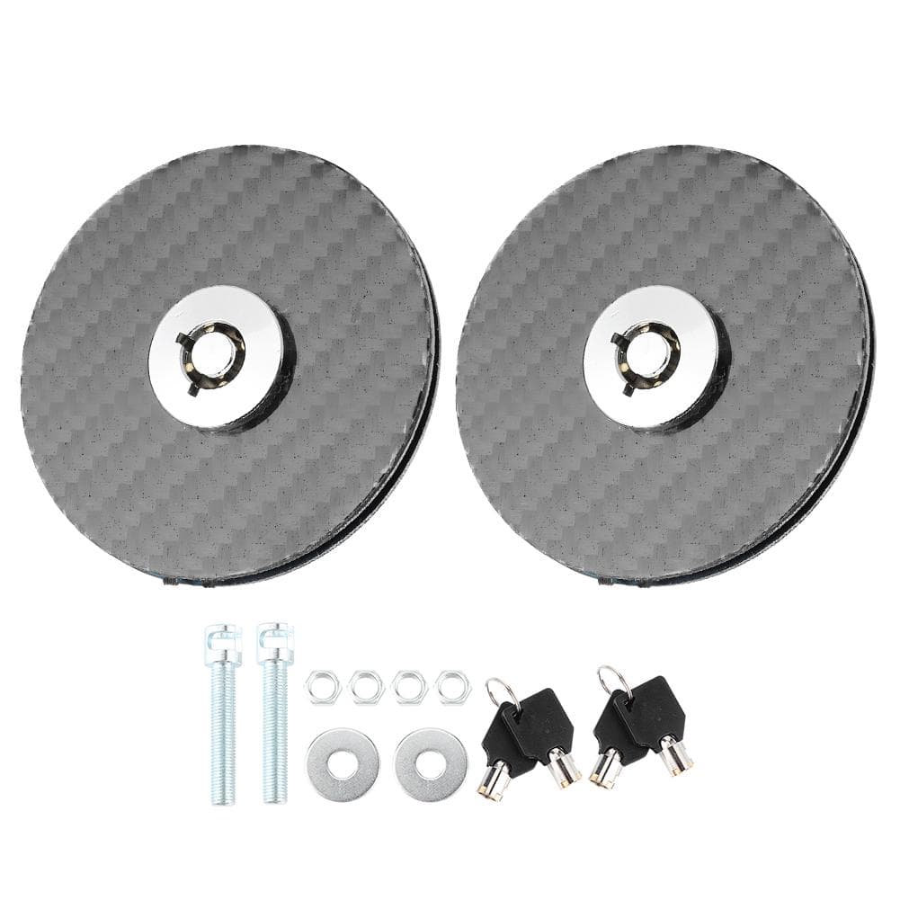 Universal Car Hood Pins Lock Clip Kit Carbon Fiber Style Engine Bonnet Push Button with 2 Keys