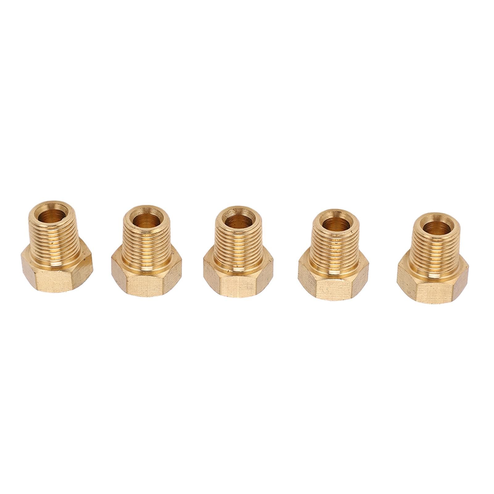 5pcs Solid Brass Hex Head Plug 18 NPT Male Thread Anti Corrosion Universal Fitting for Car