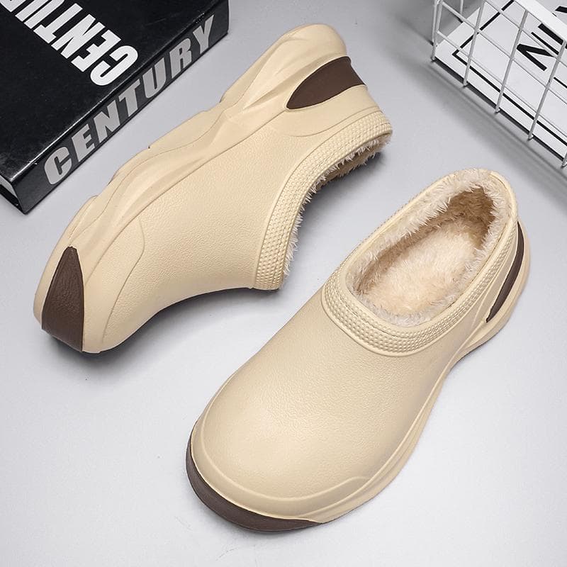 2024 NEW Winter Chef Shoes Waterproof Warm EVA Slip On Kitchen Work Shoes Anti-skid Wear-resistant Outdoor Garden Shoes for Men 44-45