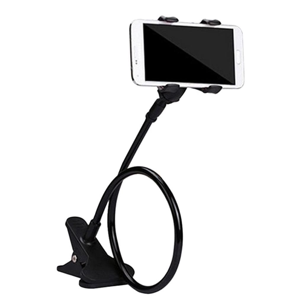 360 Rotating Flexible Arm Phone Holder Desktop Bed Lazy Tablet Clip Bracket Mobile Stand Support 73 cm black