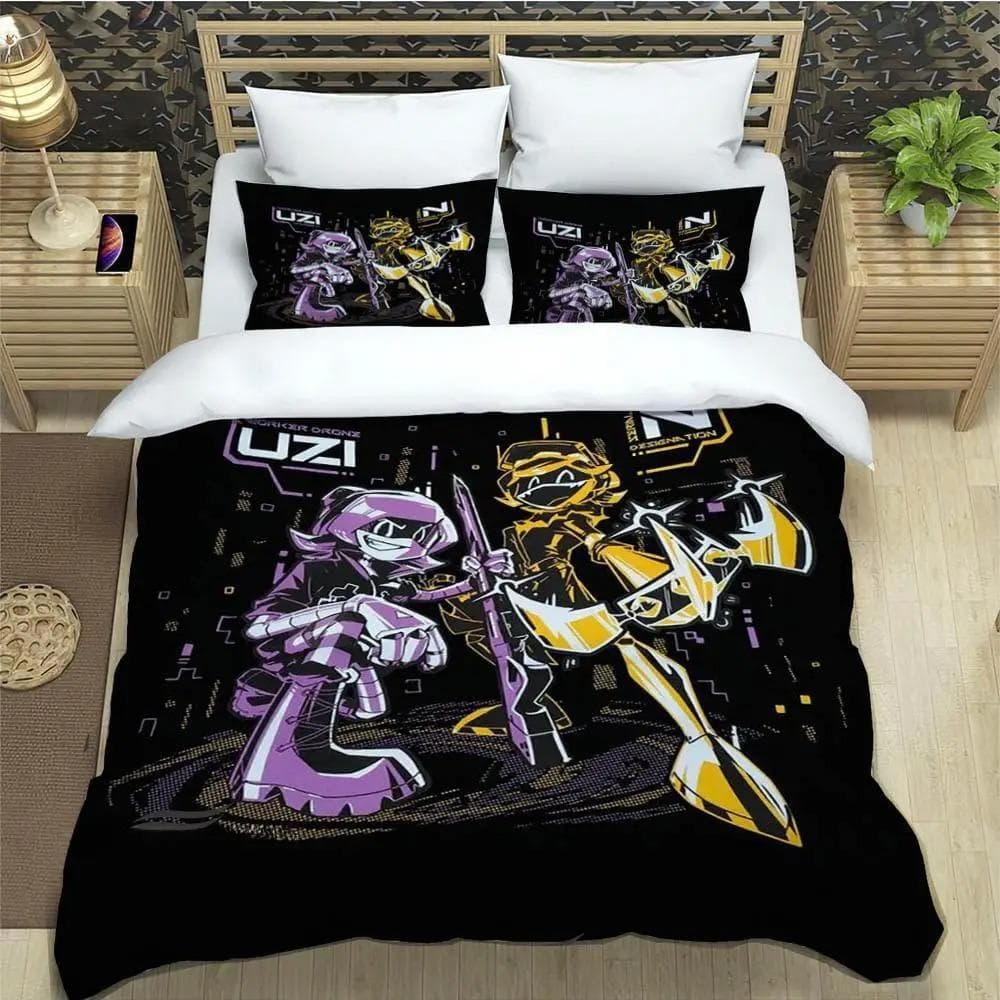 Murder Drones Cartoon Printed Bedding Sets exquisite bed supplies set duvet cover bed comforter set bedding luxury birthday gift AU Single 140x210cm