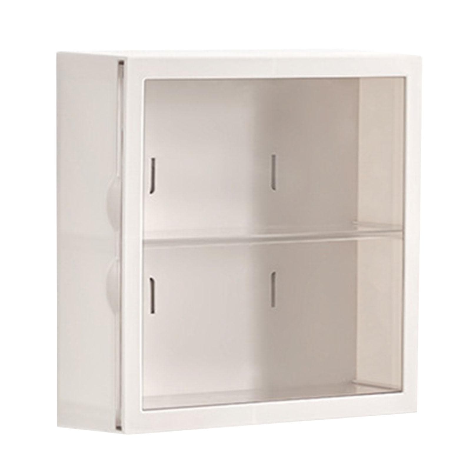 Wall Mounted Showcase Blind Box Figures Display Case Handicraft Storage Display Rack Dust Proof white