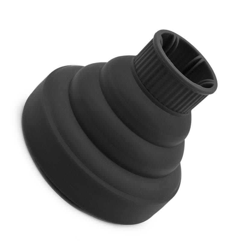 Hair Dryer Diffuser Attachment Silicone Lightweight Foldable Portable Blower Diffuser for Home black