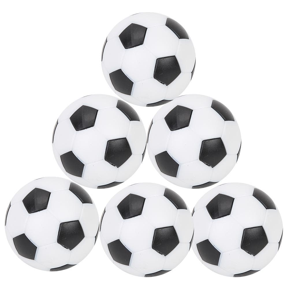Table Soccer Footballs Replacement Mini Plastic Black and White Soccer Ball(6Pcs)