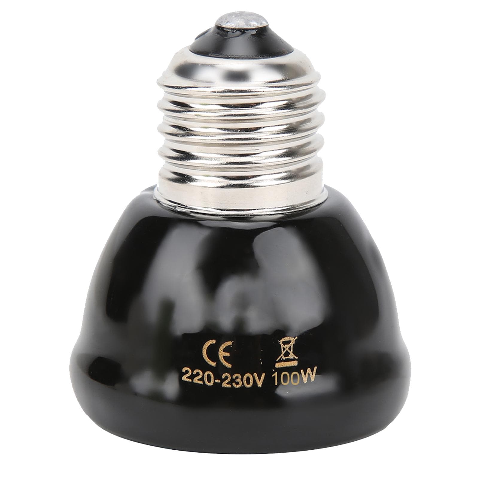 E27 Animal Heating Lamp Harmless and LightFree Black Ceramic Heating Lamp for Reptiles 220230V white