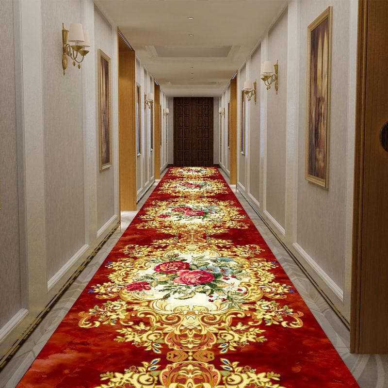 Long Persian Carpet Vintage Home Hallway Carpet Living Room Bedside Bedroom Area Rug Hotel Aisle Corridor Rug Entrance Anti-skid 60x200cm