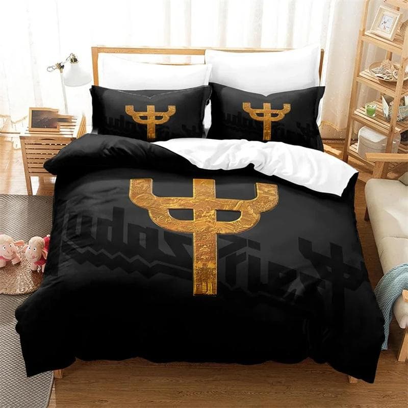 Hip Hop Band Judas Priest Bedding Set Boys Girls Twin Queen Size Duvet Cover Pillowcase Bed Kids Adult Fashion Bed Linen Set 135x200cm 2pcs