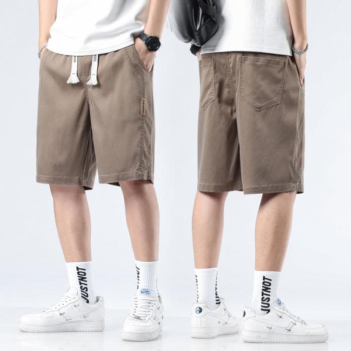 New Summer Ice Silk Shorts Summer Thin Style Outfit Sports Large Size Quick-drying Five-point Casual Mid-pants Men 6XL
