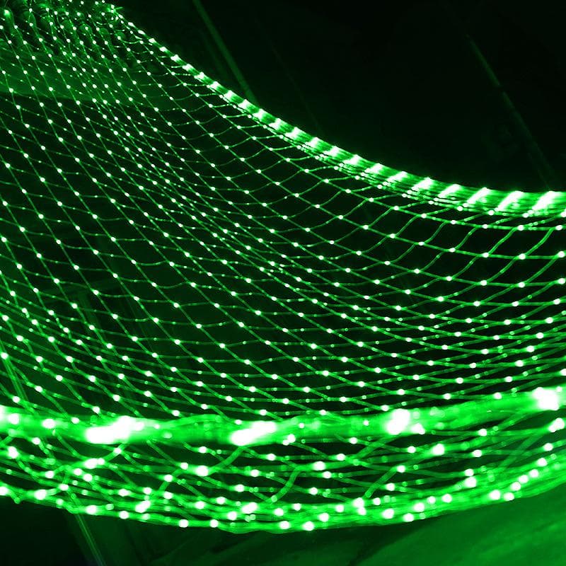 Net Lights, Outdoor Net String Lights 192LED 3*2 Meter 8-Modes with 30V Safe Voltage for Christmas Wedding Garden Decorations EU Plug green