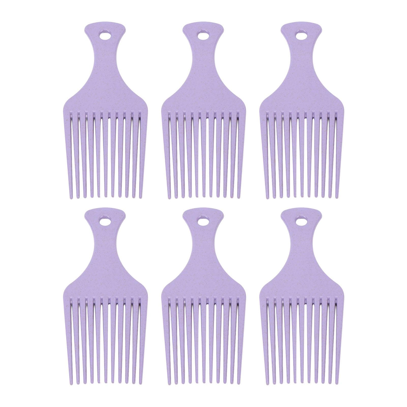 10 Pcs Wide Tooth Hair Pick for Curly Hair Combs Wheat Straw Ergonomic Handle Multifunctional