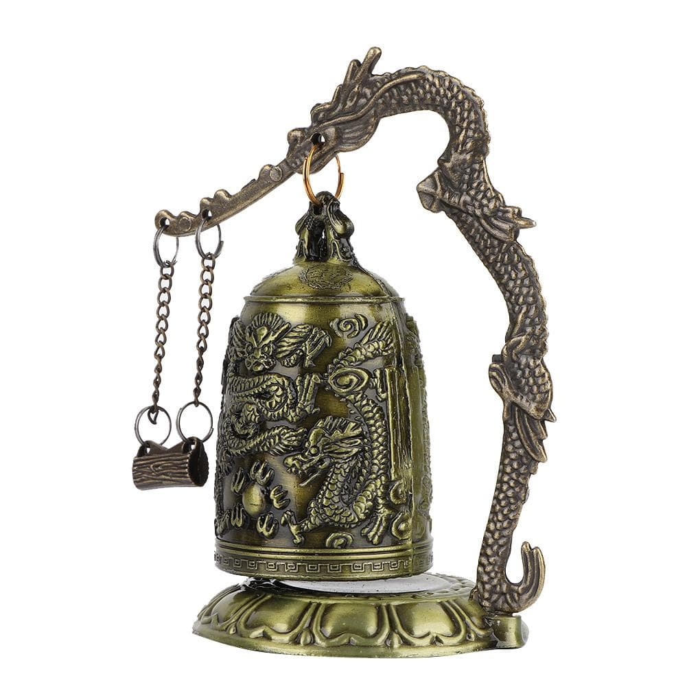 Vintage Dragon Bell Hang Decoration Buddhist Bell Ornament Home Office Decoration Artwork