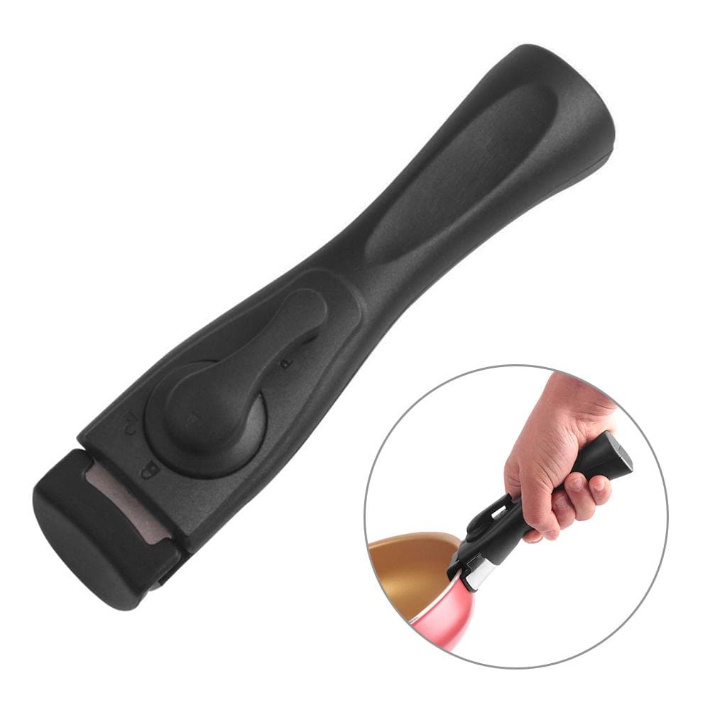 Anti-scald Pan Handler Removable Pan Clip Clamp Pot Lifter Holder Gripper black