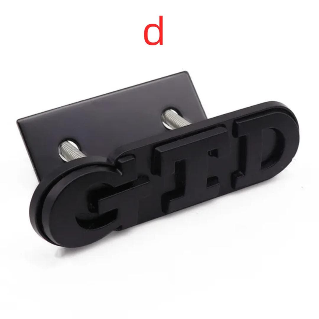 1PCES 3D Metal Car Front Grill GTD Logo Rear Trunk Golf Emblem Badge For V/olkswagen V/W G/olf 4 5 6 7 7 MK4 MK5 MK6 MK7 MK8 Grille d