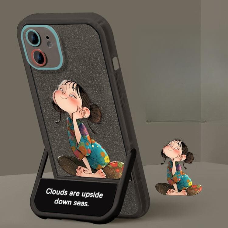 Ancient Style Girls Suitable for Iphone16 IPhone Case 15promax Invisible Bracket 14 Silicone 13 National Style 12 Redmi Note 12 Pro +