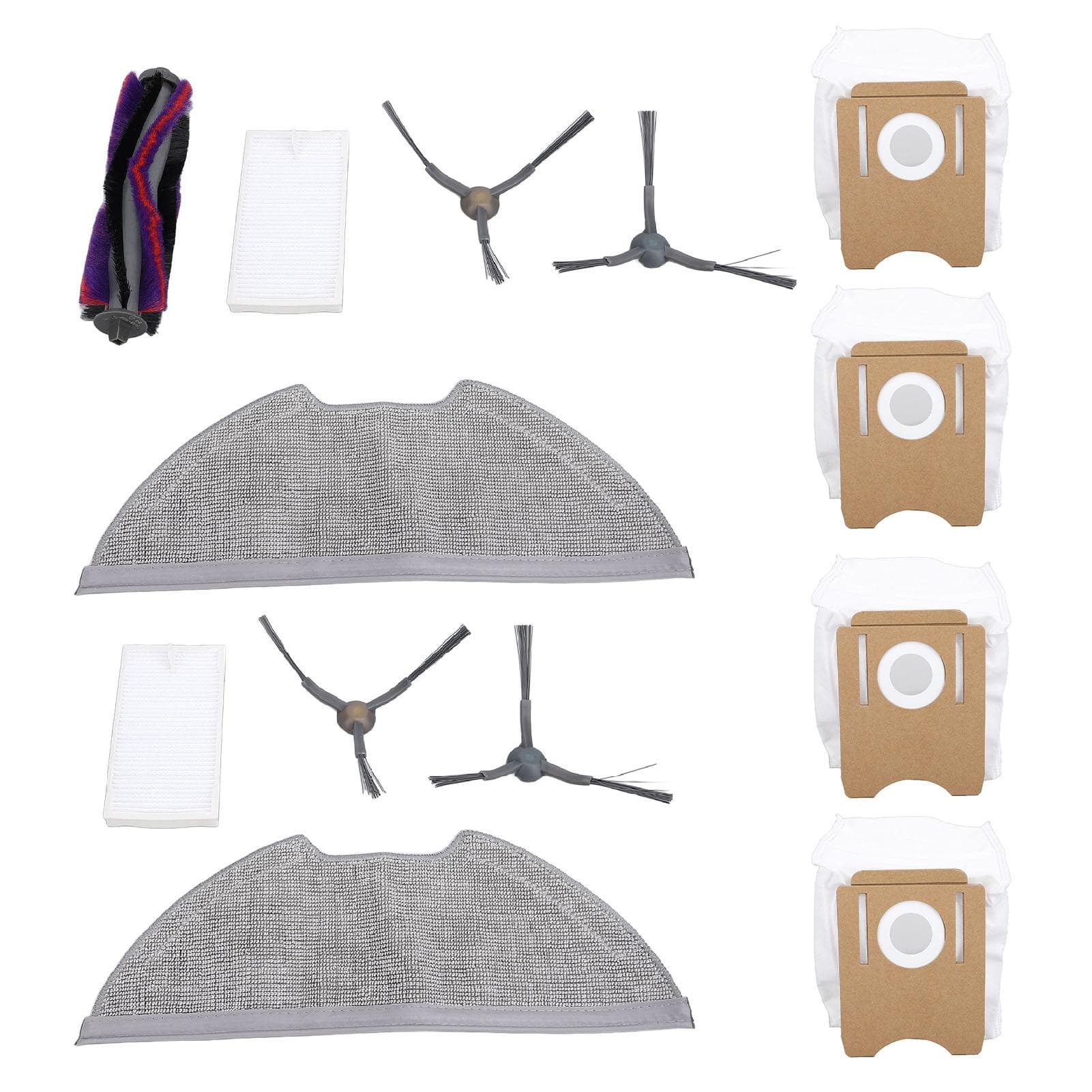 Vacuum Cleaner Accessories Kit for M9 for Obode A8 Include 1 Vacuum Main Roller Brush 4 Side Brush