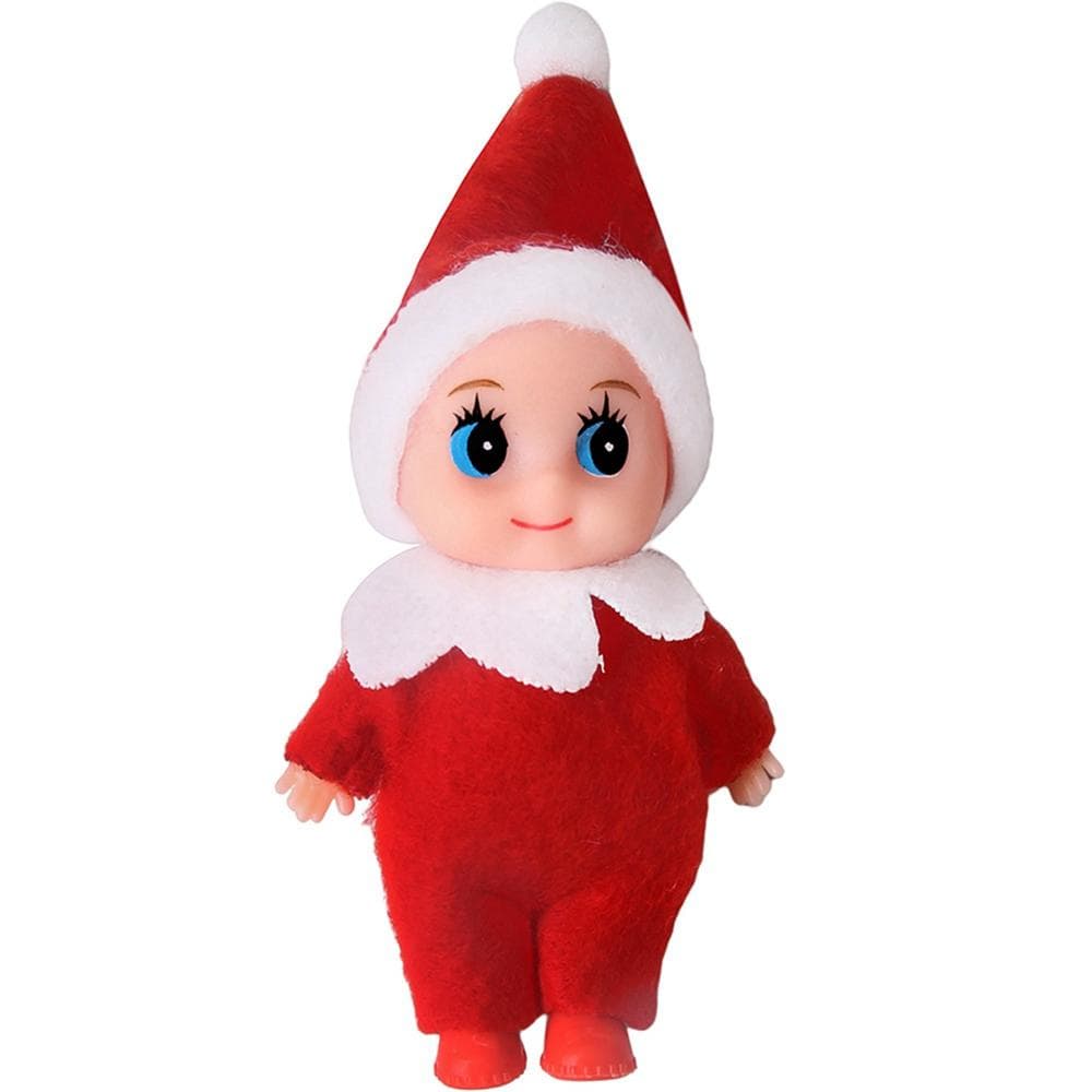 Christmas Decoration Baby Elf Doll 8cm Mini Figurines Cute Standing Ornament for Home Decor Tabletop Shelf Store Display Windows