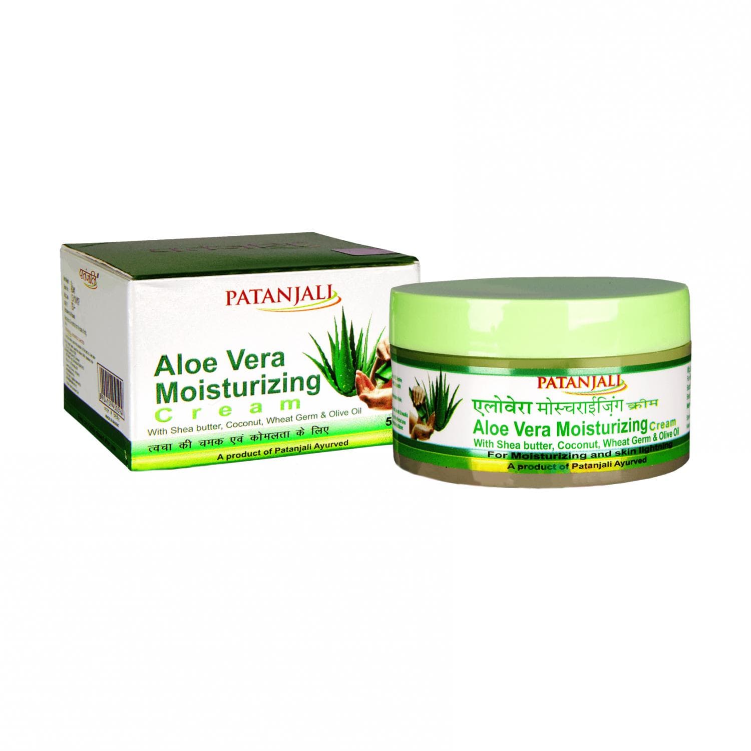 Aloe vera: moisturizing face cream (50 g), Aloe Vera Moisturizing Cream Patanjali 6.5375000000000005