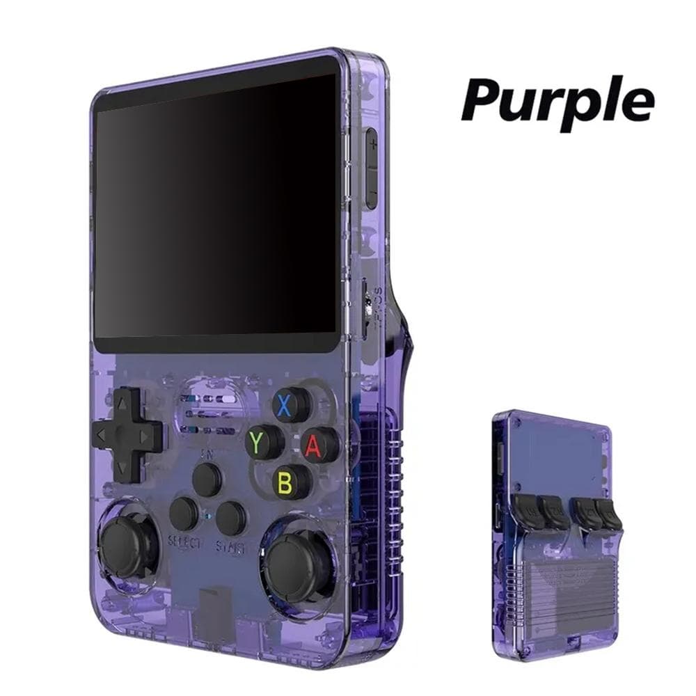 Handheld Game 3.5-inch IPS 640*480 High-clear Screen Supports Multiple Emulators, Dual 3D 64GB purple