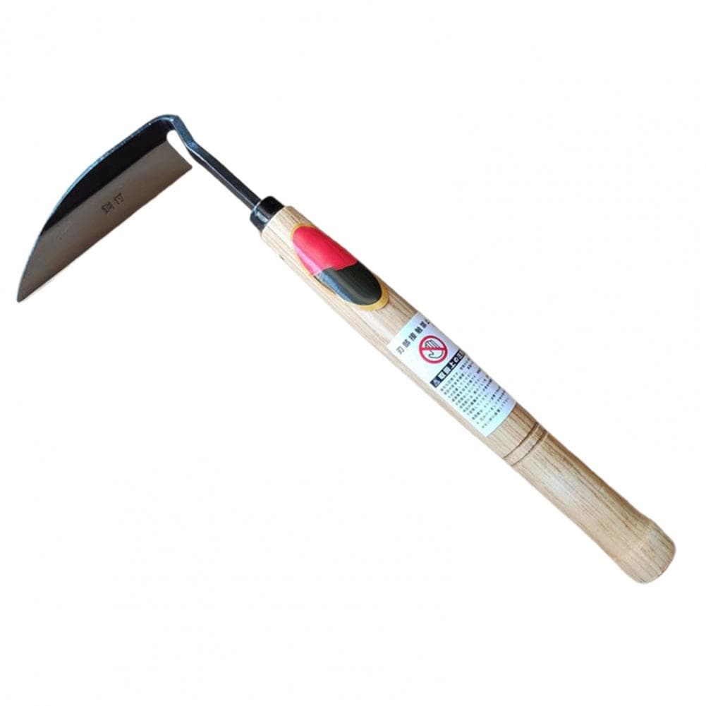 Japanese Weeding Sickle Razor-sharp Weeding Tool Premium Japanese Style Weeding Sickle with Wooden Handle Steel for Cultivating