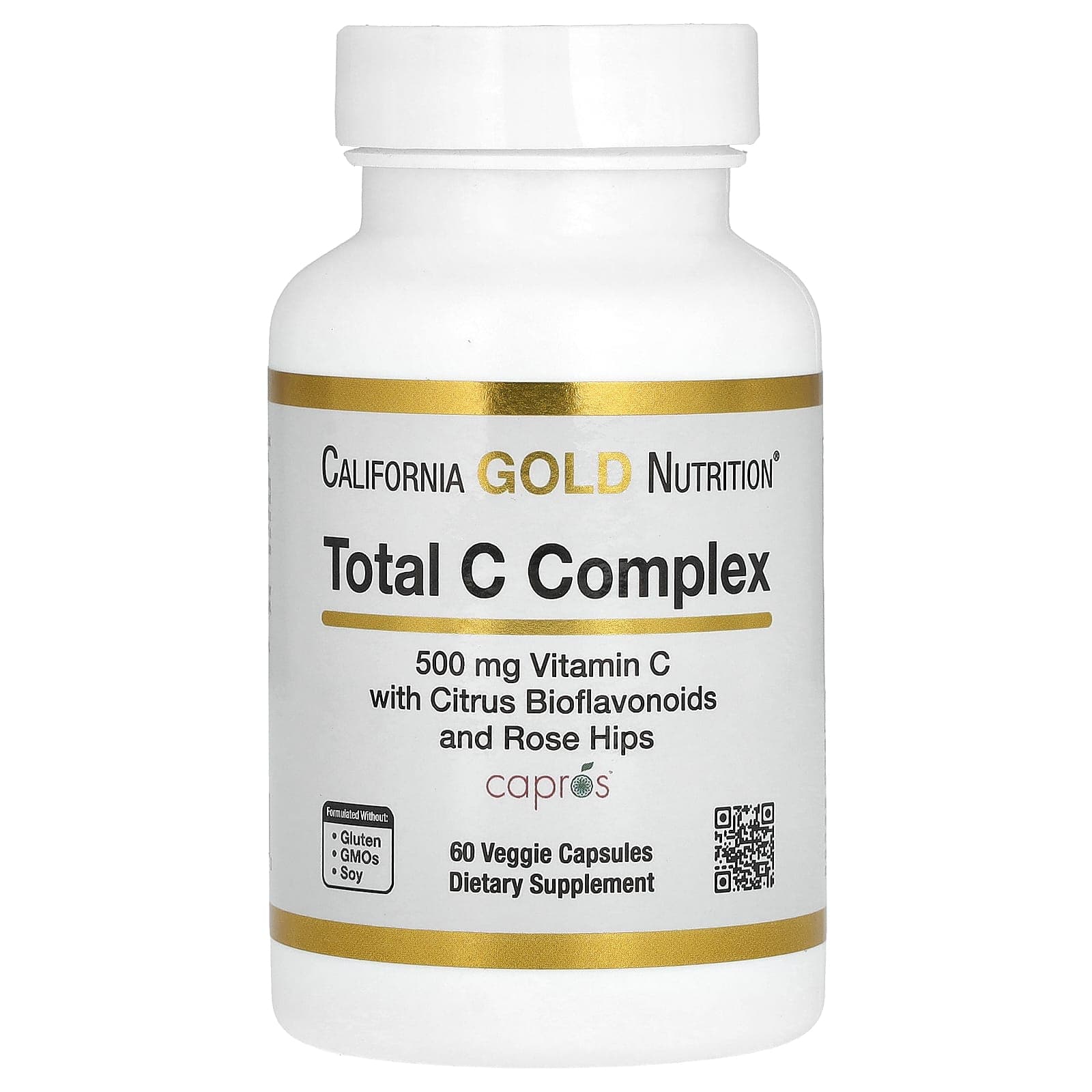 California Gold Nutrition, Comprehensive C Complex, 500 mg, 60 Veggie Capsules