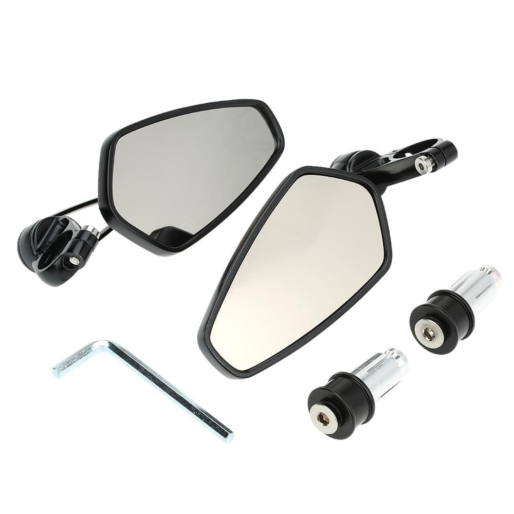 Pair of Motorcycle Universal 7/8 Handle Bar End Rearview Mirror