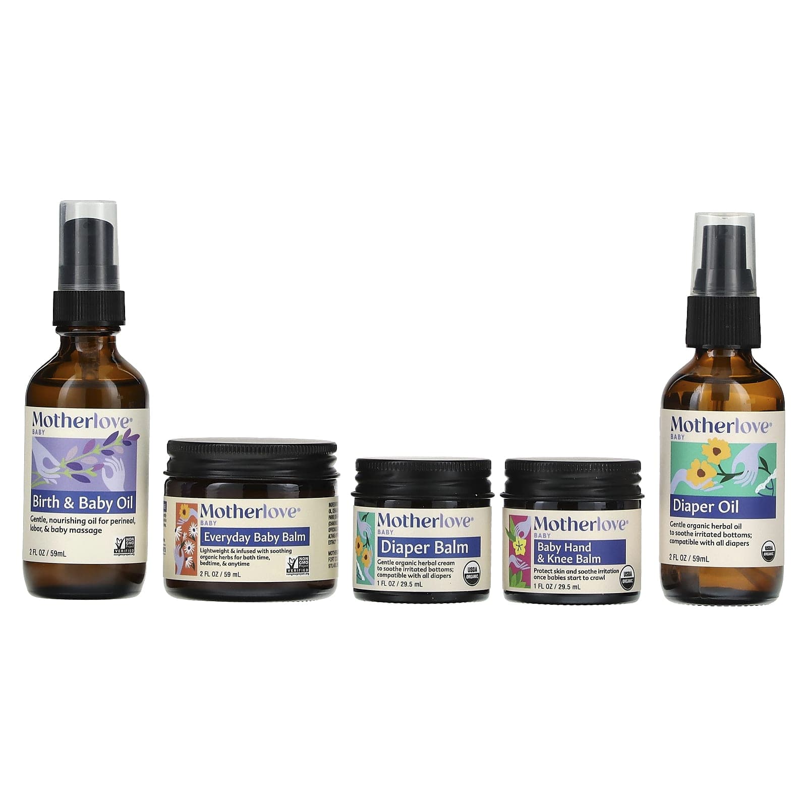 Motherlove, baby body care gift box, 5-piece set