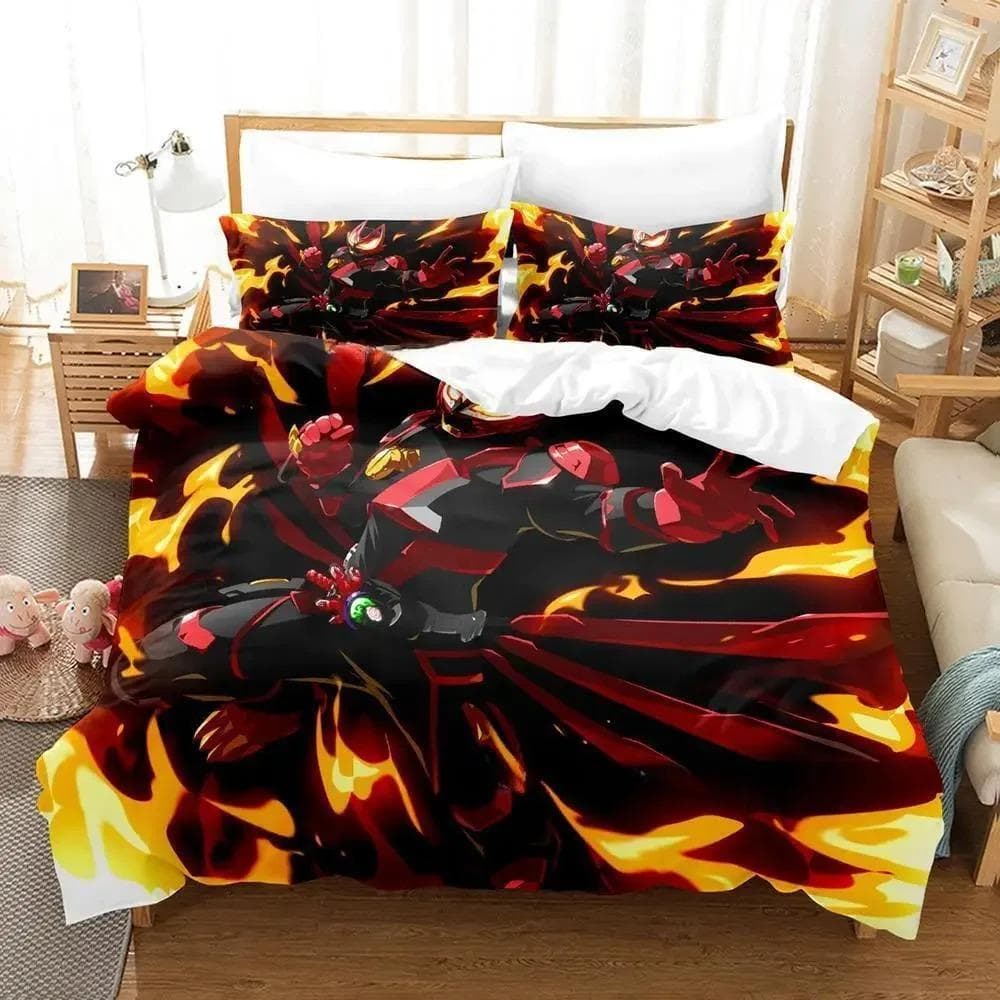 Kamen Rider Geats Bedding Set Single Twin Full Queen King Size Bed Set Adult Kid Bedroom Duvet cover Sets 3D Anime Bed Sheet Set AU Single 140x210cm