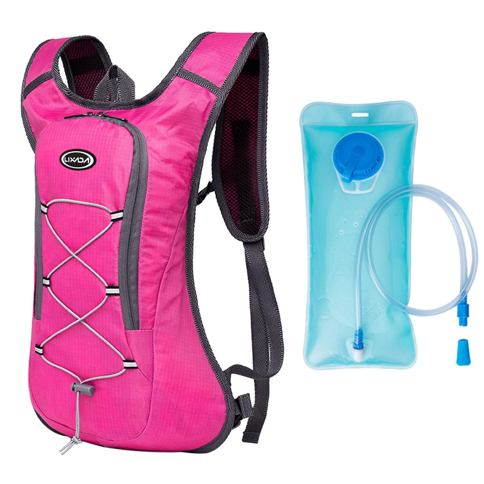Lixada Breathable Ultralight Bicycle Backpack Outdoor Sport Cycle Camping Hiking Running Hydration pink