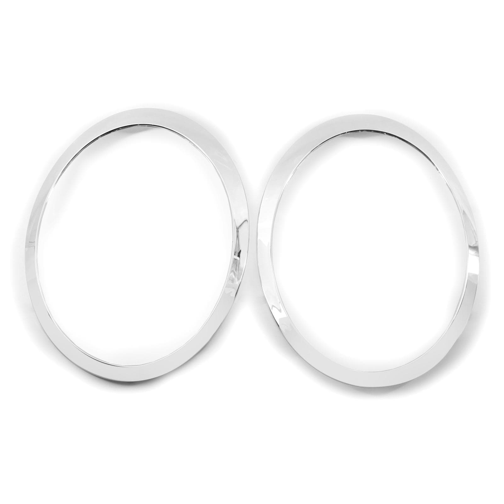 Headlight Trim Ring 2pcs Replacement for BMW R55 MINI Cooper 2008-2015 OEM 51137149905 51137149906 silver