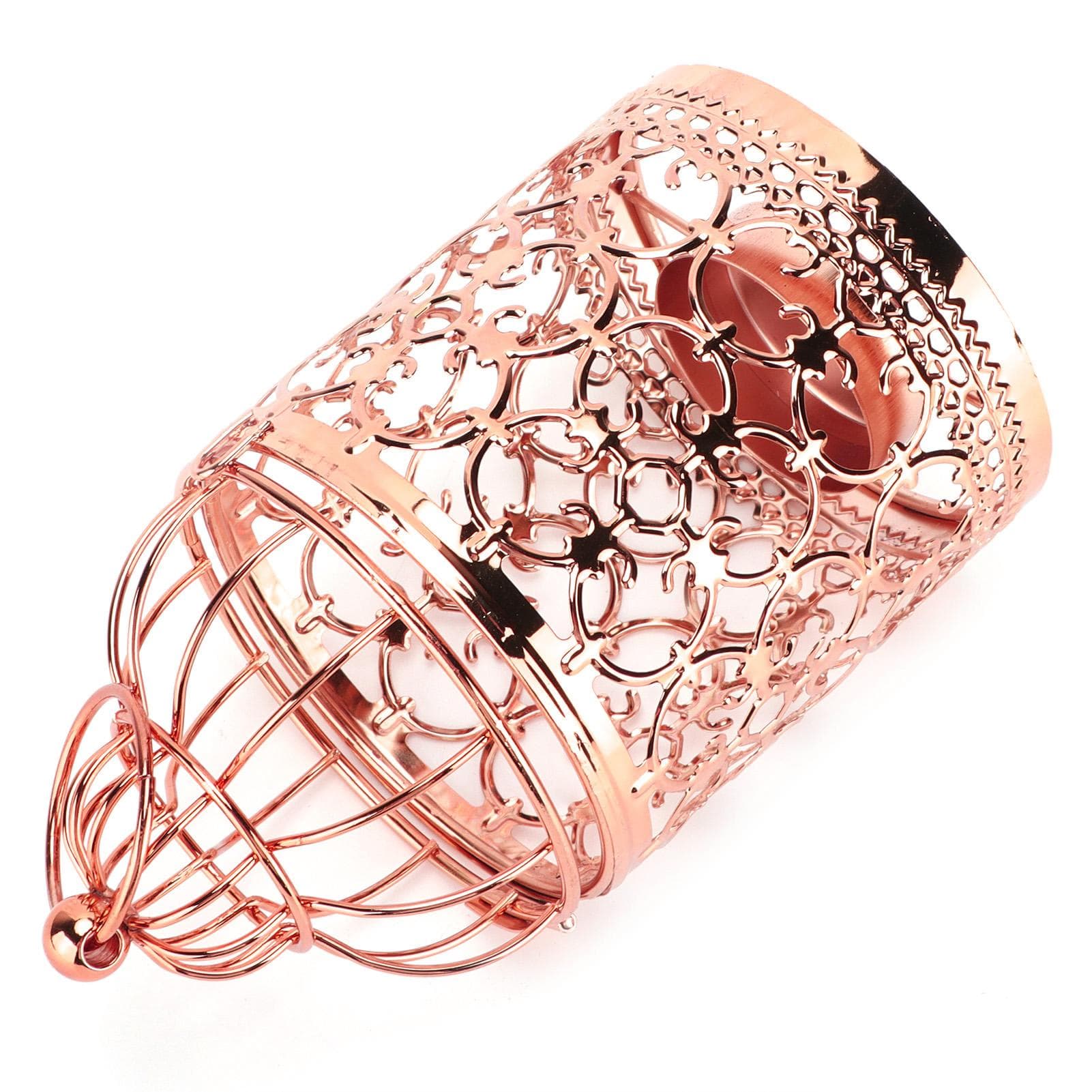 Candle Holder Vintage Birdcage Candlestick Decorations for Gift Home Events WeddingsRose Gold