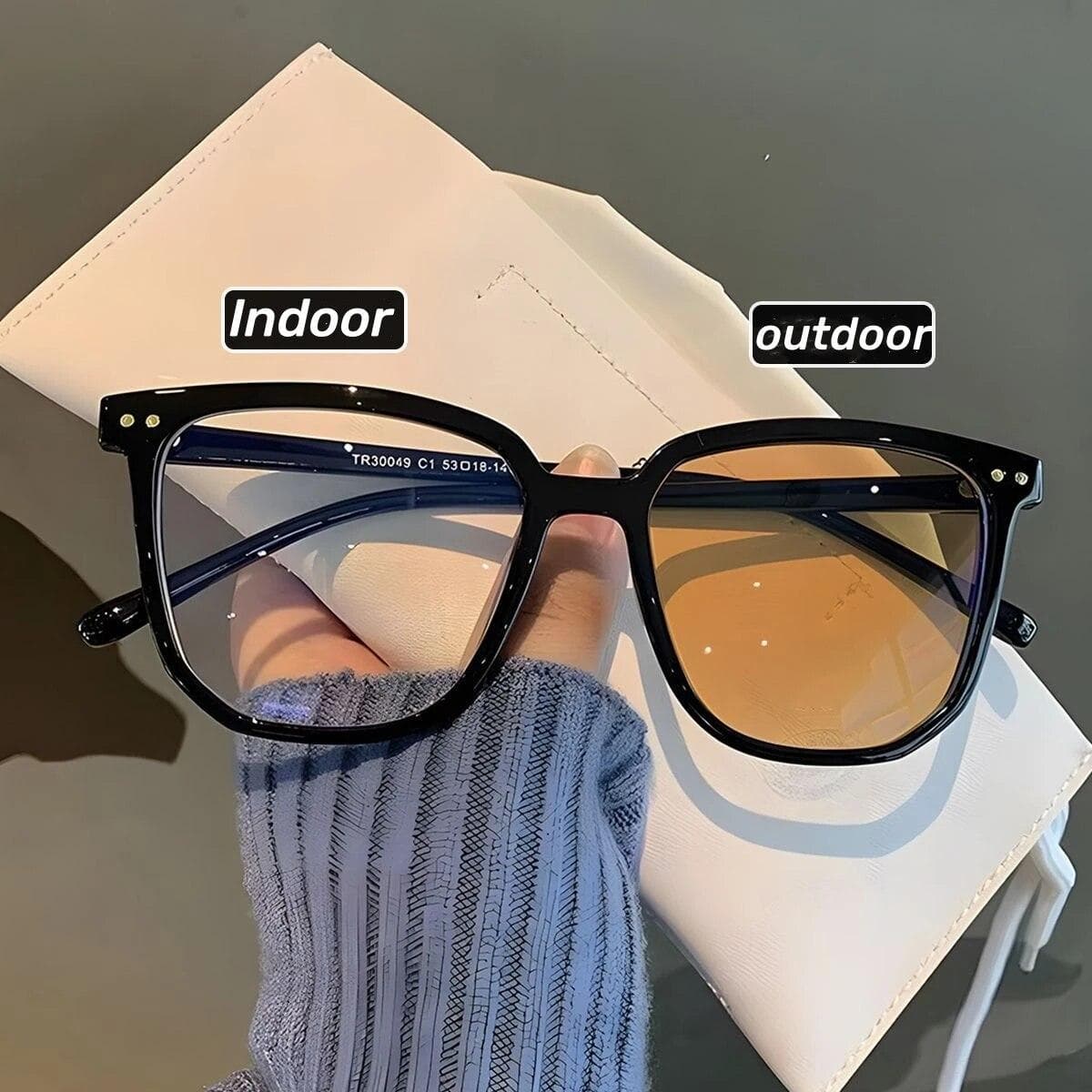 Luxury Square Short-sighted Glasses Women's Trendy Photochromic Myopia Outdoor Color Changing Sunglasses Minus Diopter Eyewear -3