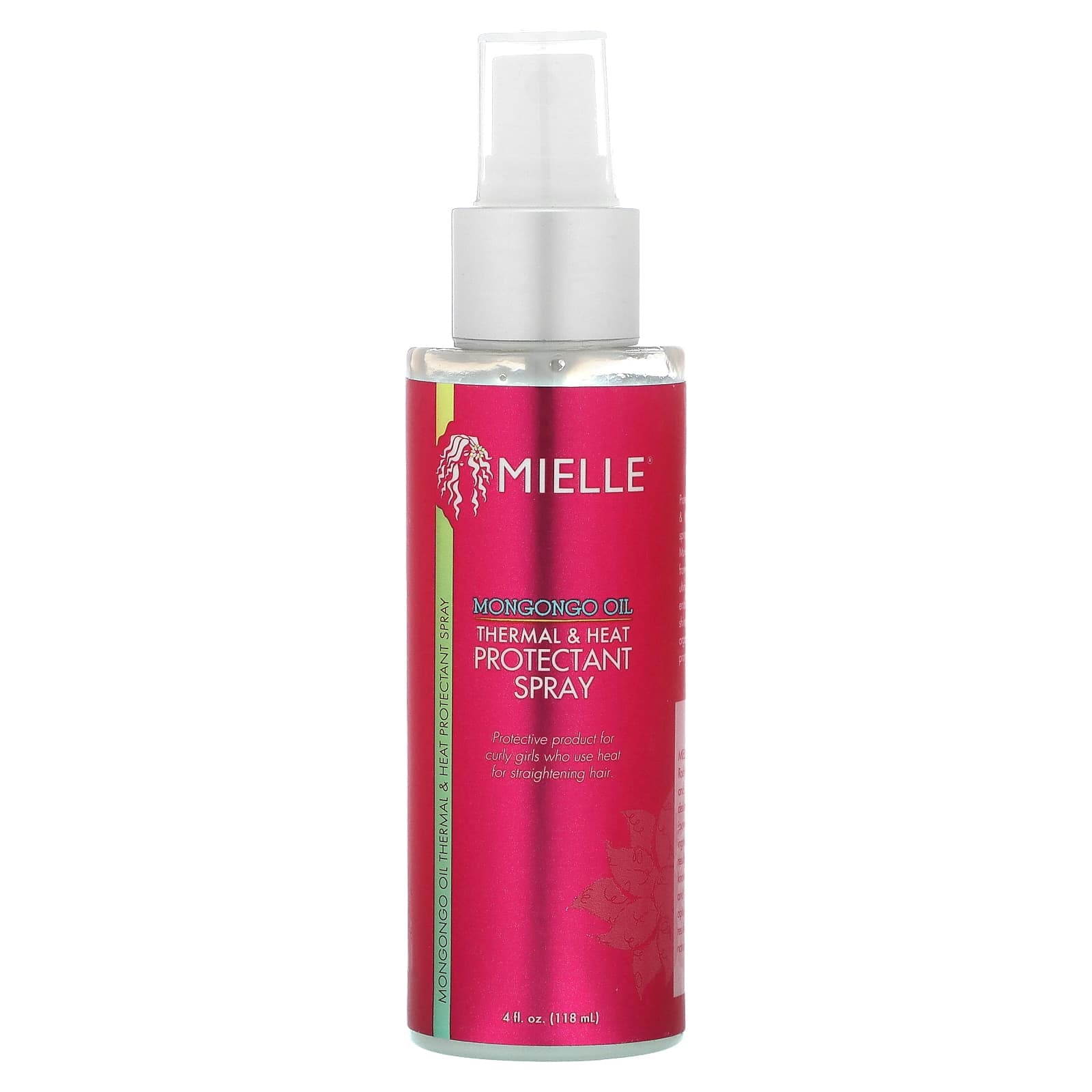 Mielle, Heat and Heat Protectant Spray, Mongongo Oil, 4 fl oz (118 ml)