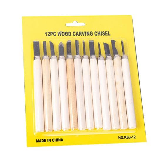 5/6/8/10/12Pcs Wood Carving Chisel Sculpting Knife Gouges Woodworking Tools Set 12pcs